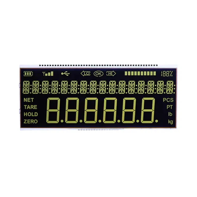 Kişiselleştirilmiş La Pantalla LCD Monocronegra De 6 Haneli ve 7 Segmentli