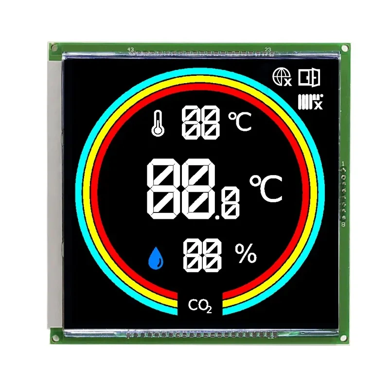 VA Özel Negatif 7 Segment Ekran LCD Modülü
